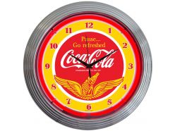 Horloge Néon Coca Cola Wings