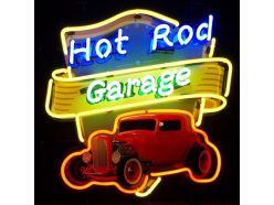 Enseigne Néon Hot Rod Garage