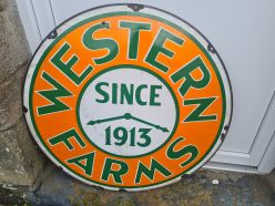 Plaque Emaillée Western Farms